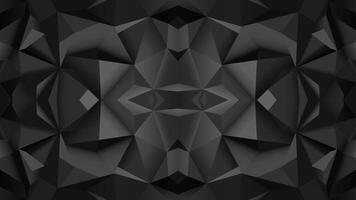 Black grey abstract background. Geometric monochrome mosaic composed of triangles. Dark polygons wallpaper. Gradient vector