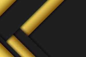 Black and gold modern material design, abstract widescreen background vector