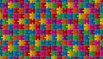 Abstract puzzle background with colorful puzzle pieces, illustration vector
