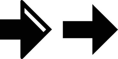 Simple Black Arrow Icon Pointing to the Right vector