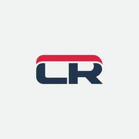 Abstract CR monogram design concept vector