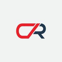 Abstract CR monogram logo design vector