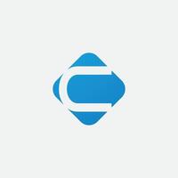 Logo initial C minimalist abstract design vector