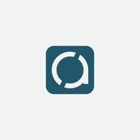 Logo initial CA minimalist abstract design vector