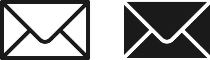 Mail contact icon vector