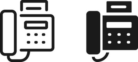 Fax button contact icon vector
