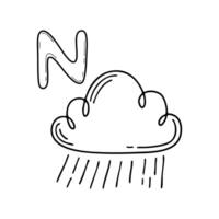 An Illustrations of Nimbus beside a letter N vector