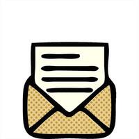 An envelope with a letter inside on a white background video