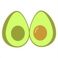 Two halves of an avocado are shown on a white background video
