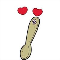 A spoon with hearts on it and a heart shape video