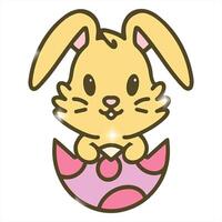 A cartoon bunny with pink polka dot ears video