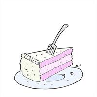 A piece of cake with a fork on top of it video