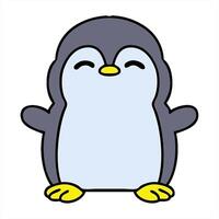 A cartoon penguin with a smile on its face video