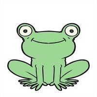 ein Karikatur Frosch mit groß Augen und ein Lächeln video