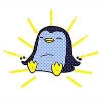 A cartoon penguin with a sunburst on it's head video