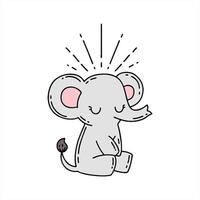 An elephant sitting with its head down and its ears up video