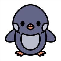 A cartoon penguin with a black and white background video