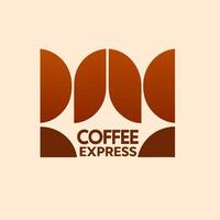 Coffee express logo design vector