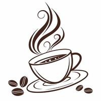 Coffee cup and beans vector