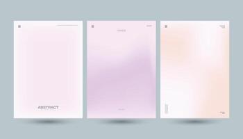 Minimal Abstract Gradient Background Set with Soft Pastel Colors for Modern Branding, Social Media, and Web Design vector