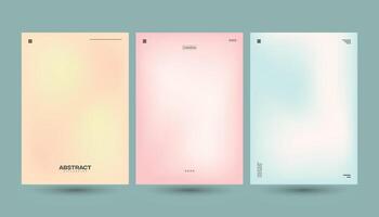 Soft Gradient Abstract Background Collection in Pastel Yellow, Pink, and Blue for Branding and Web Design vector
