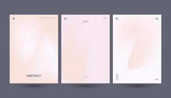 Minimal Abstract Gradient Background Set with Soft Pastel Tones for Posters, Branding, Social Media, Web Design, and Presentations vector