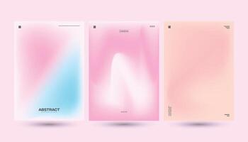 Modern Minimalist Abstract Gradient Background Set in Soft Pink and Blue Tones for Branding and Web Design vector