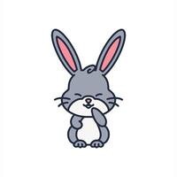 A cartoon rabbit with its hands on its face video