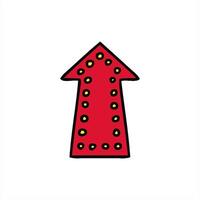A red arrow pointing up with dots on it video
