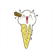 An ice cream cone with a stick in it video