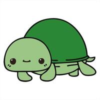 A cute turtle with a green shell and a smile video