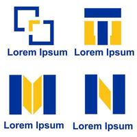 logo design from rectangular shape vector