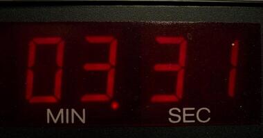 A digital clock with the time displayed on it video