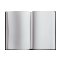 An open book with blank pages on a transparent background png