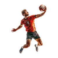 volleyball player jumping to catch the ball png
