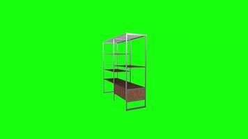 Modern 3D rendering of a minimalist shelving unit display video