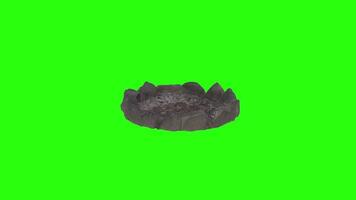 3D rendering of a circular stone structure on a bright background video