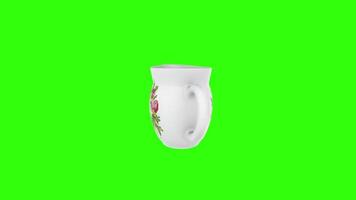 3D rendering of a decorative pitcher with floral design video