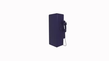 3D minimalistic rendering of a classic phone booth video