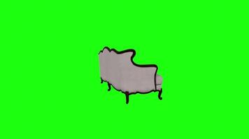 3D rendering of a vintage sofa in a bright backdrop video