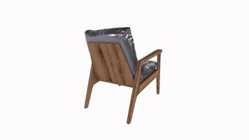 Modern 3D rendering of a stylish armchair with sleek design features video