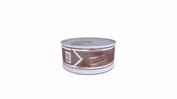 Realistic 3d rendering of a cylindrical container on a white surface video