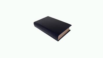 Exploring a sleek black book design with elegant 3D rendering video