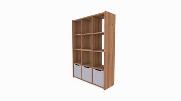 Modern wooden bookshelf design with ample storage space video