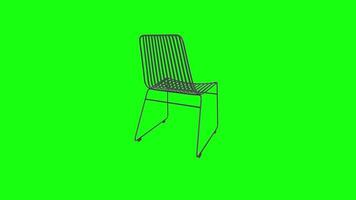 3D rendering of a modern chair with a minimalist design video