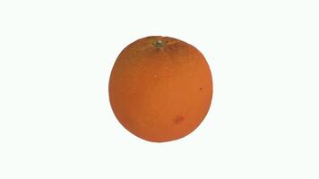 Realistic 3d rendering of a ripe orange in clear background video