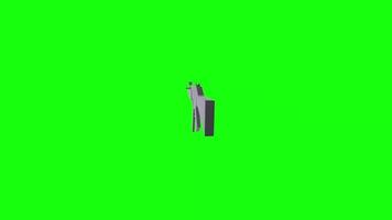 3D rendering of a rifle on a bright green background video