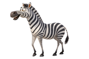 A zebra, standing still, with a friendly expression and detailed texture on its stripes and mane png