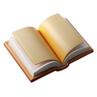 serene vintage Open Book with Blank Pages Isolated Cutout premium png
