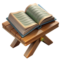 extraordinary rustic Open Book on Wooden Table Isolated high quality png